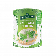 Хлебцы Dr. Korner хрустящие «Рисовые» со сметаной и зеленью 
